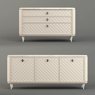 Elegant Legged Sideboards - Bellagio 3D model image 1 