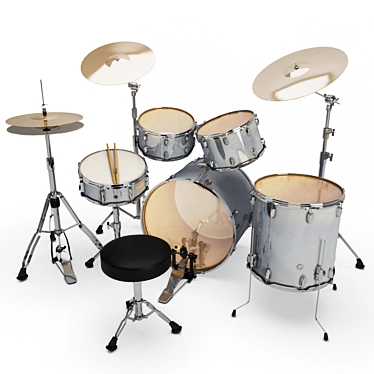 3D Acoustic Drum Set 3D model image 1 