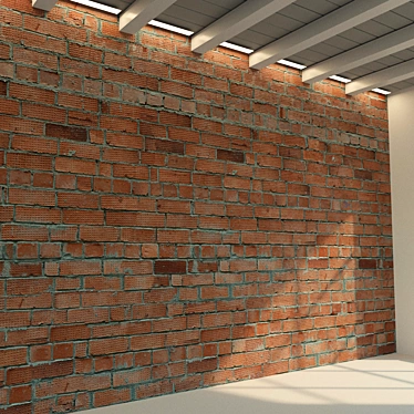 Vintage Brick Wall Texture 3D model image 1 