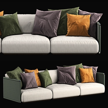 Elegant Flexform Eddy Sofa 3D model image 1 