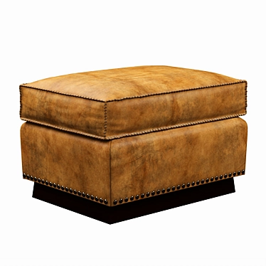 Rustic Charm: Ralph Lauren Ottoman 3D model image 1 