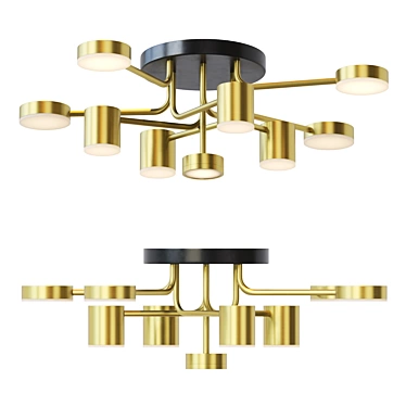 Sleek LED Ceiling Chandelier 3D model image 1 