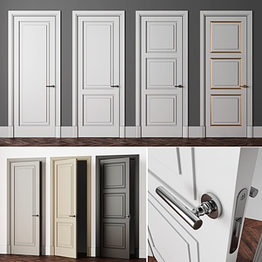 Avenue Interior Doors with Olivari Dolce Vita Handle 3D model image 1 