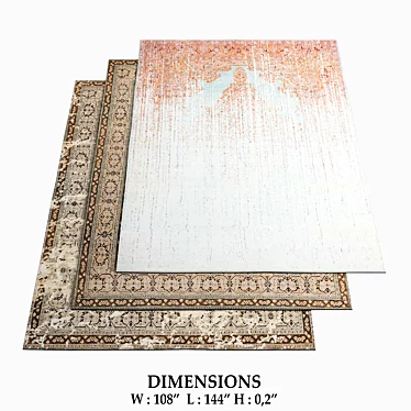 Erased Heritage Rugs: Tabriz Fashion & Lexington 3D model image 1 