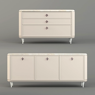 Elegant Sideboards with Legs 3D model image 1 