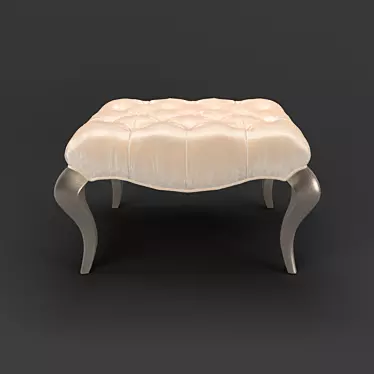 Luxurious Rimini Velvet Pouf 3D model image 1 