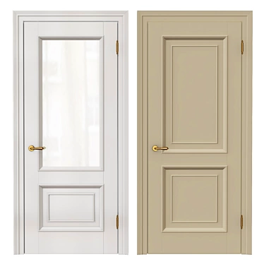 Elegant Heritage Interior Doors 3D model image 1 