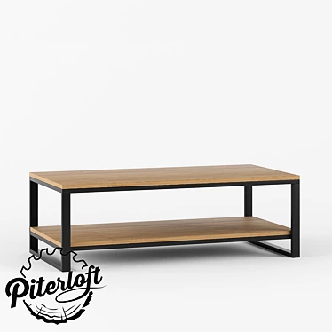 Industrial Chic Coffee Table: Dawson 3D model image 1 