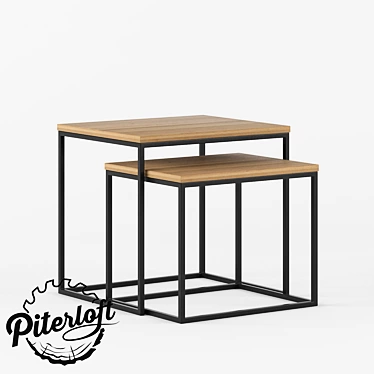 Industrial Lime Coffee Tables 3D model image 1 