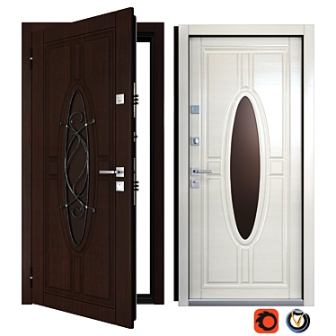 Coliseum Metal Entrance Door: Your Frame 3D model image 1 