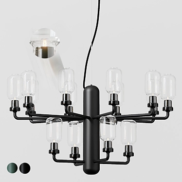 Elegant Amp Chandelier - 62.5cm Height, 85cm Diameter 3D model image 1 