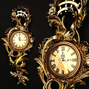 Vintage Timepiece - Classic Wall Clock 3D model image 1 