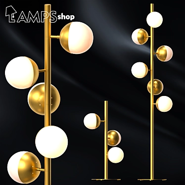 Gilded Milky Tree Floor Lamp 3D model image 1 