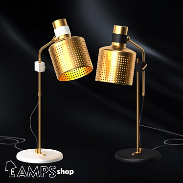 Enigmatic Glow: Riddle Table Lamps 3D model image 1 