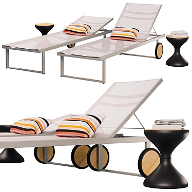 Stylish Allux Sunlounger: 2015 Design 3D model image 1 