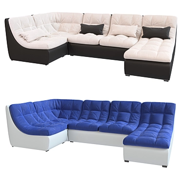 Modular Sofia Sofa: Interchangeable, Stylish, and Comfortable 3D model image 1 