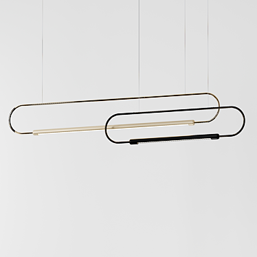 Modern Link Pendant Light by Hollis+Morris 3D model image 1 