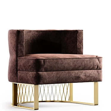 Luxurious Pregno Casanova Armchair - Stunning Bronze Finish 3D model image 1 