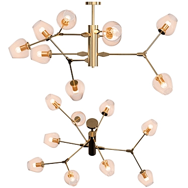 Molecular Elegance Ceiling Light 3D model image 1 