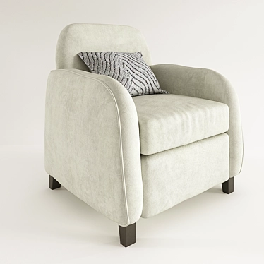 Revamped Armchair: The Perfect Blend of Style and Comfort 3D model image 1 