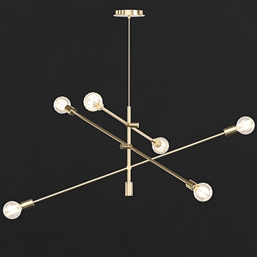 Elegant Orb Mobile Chandelier 3D model image 1 