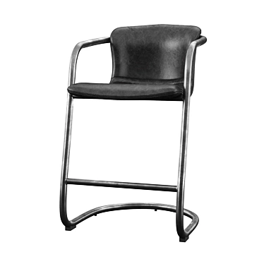 Sleek Metal Barstool 3D model image 1 