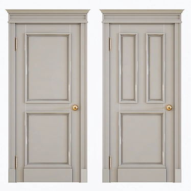 Elegant Interior Doors: Classic Beauty 3D model image 1 