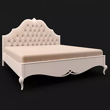 The FRANCA bed. Finish milky white matt lacquer