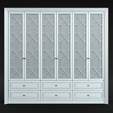 10-Compartment Cabinet: Versatile Storage Solution 3D model image 1 