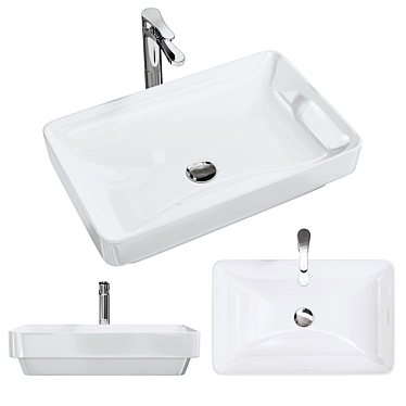 GSI Washbasin Color-elements: Stylish & Functional 3D model image 1 