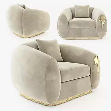 Soleil Armchair: Elegance Illuminated 3D model image 1 