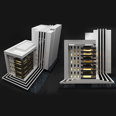 Luxury Hotel Building - 3D Model 3D model image 1 