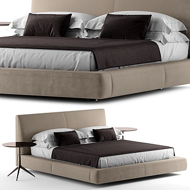 Elegant Richard Bed by Bebitalia 3D model image 1 