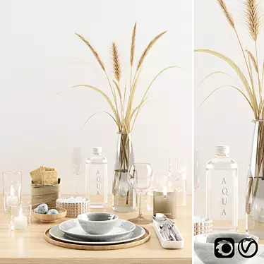 Rustic Chic: Hygge Tableware 3D model image 1 