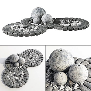 Stone Decor Flowerbed 3D model image 1 