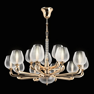 Delta Osgona Gold Chandelier 3D model image 1 