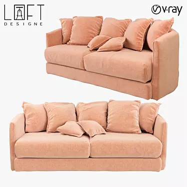 LoftDesign 1808: Stylish Fabric Sofa 3D model image 1 