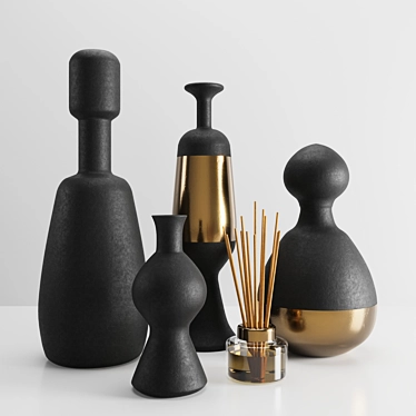 Sleek Home Decor Vase 3D model image 1 