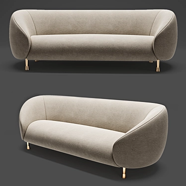 Elegant Lucien Sofa by Kelly Wearstler 3D model image 1 