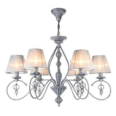 Elegant Grey Chandelier 3D model image 1 