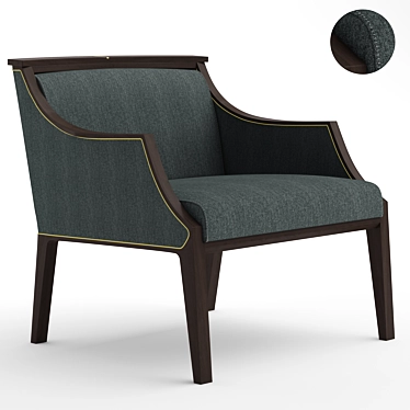 Elegant Liala Armchair: Stylish Comfort for any Space 3D model image 1 
