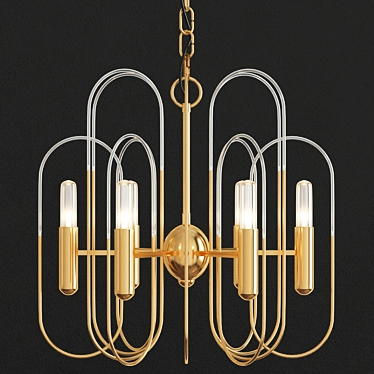 Vintage Sciolari Loop Chandelier 3D model image 1 