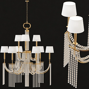 Elegant Gabby Sandra Chandelier 3D model image 1 