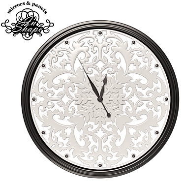 Refined Black LED Wall Clock 3D model image 1 