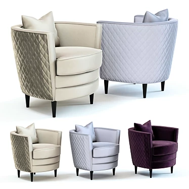 Dublin Armchair: Stylish, High-Detailed 3D Model 3D model image 1 