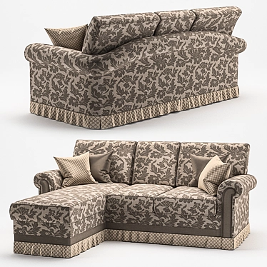 MAXIM Corner Sofa: Classic, Comfortable, and Convenient 3D model image 1 