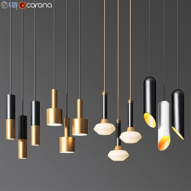 Sleek Pendant Lights: Modern, Minimalist & Stilnovo 3D model image 1 