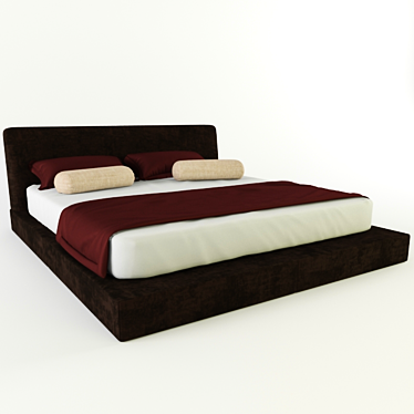 Luxury Hotel Bed 2450mm x 2003mm 3D model image 1 