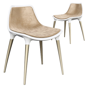 Elegant Luna Chair 3D model image 1 