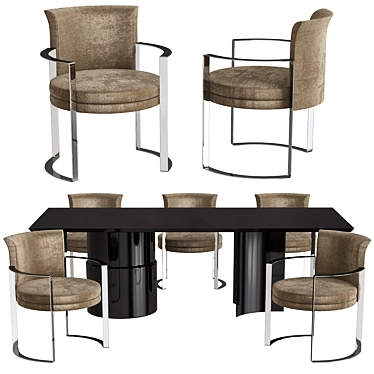 Elegante Fendi Casa Dining Table 3D model image 1 